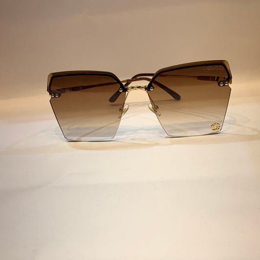 CUG Gold Frame Brown Shade Unisex Sunglass 2013 64 14-140
