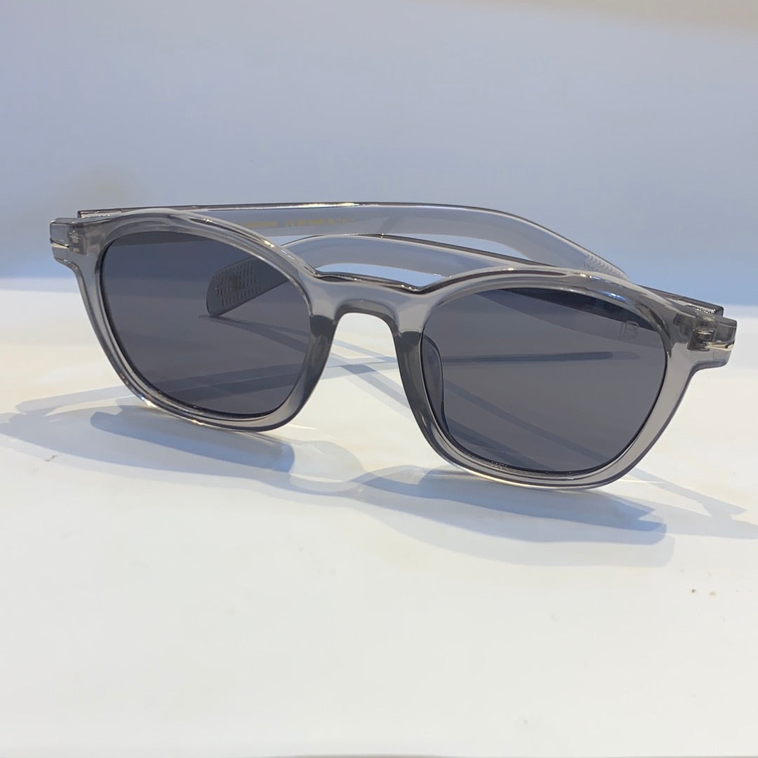 BD Transparent Grey Frame Black Shade Unisex Sunglass B2205 55 15-150
