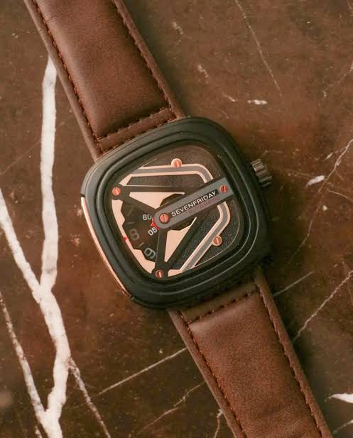 Ves Tan Strap Square Dial Watch For Men