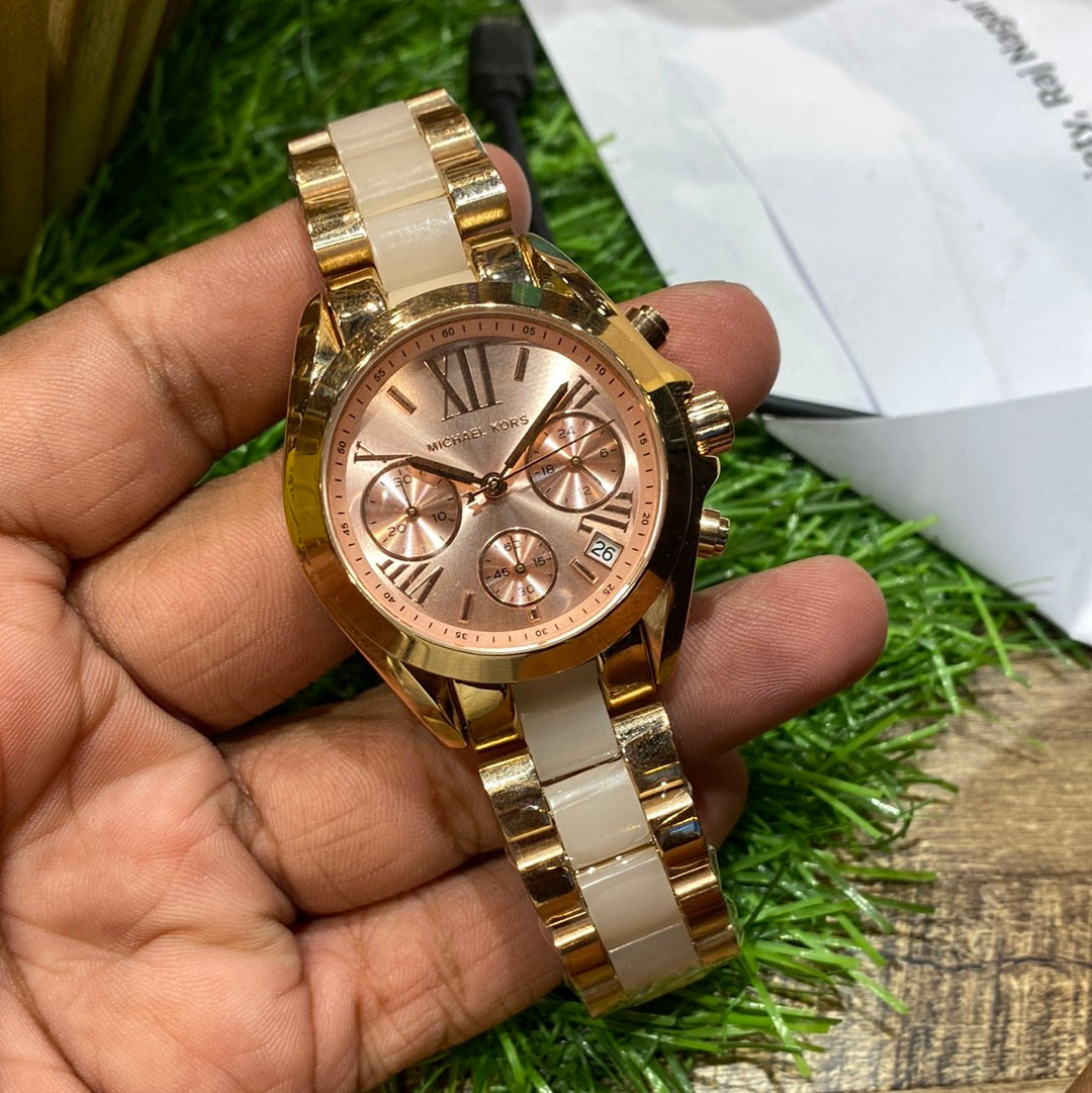 Cim Copper Pink Chain Copper Dial Ladies Chain Watch 400411