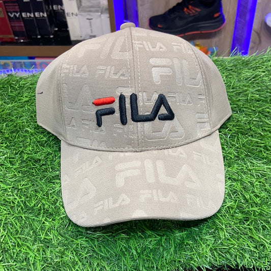 Brown Cream Fila Sports Cap