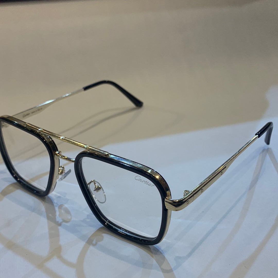 Rac Black golden Frame Transperent Shade sunglasses