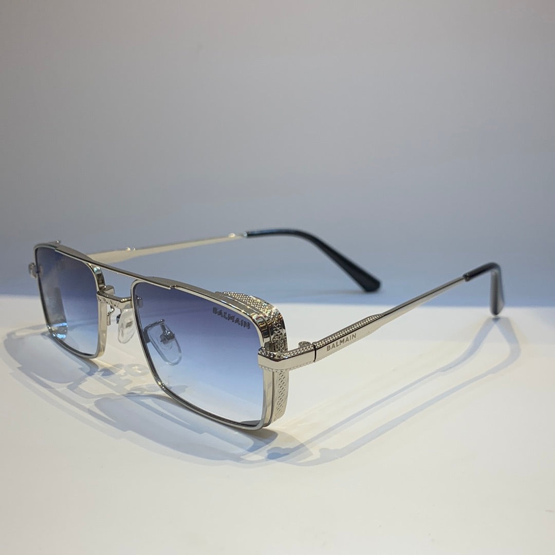 Lab Bal Silver Frame Sky Blue Shade Sunglass B80-67653 20-144
