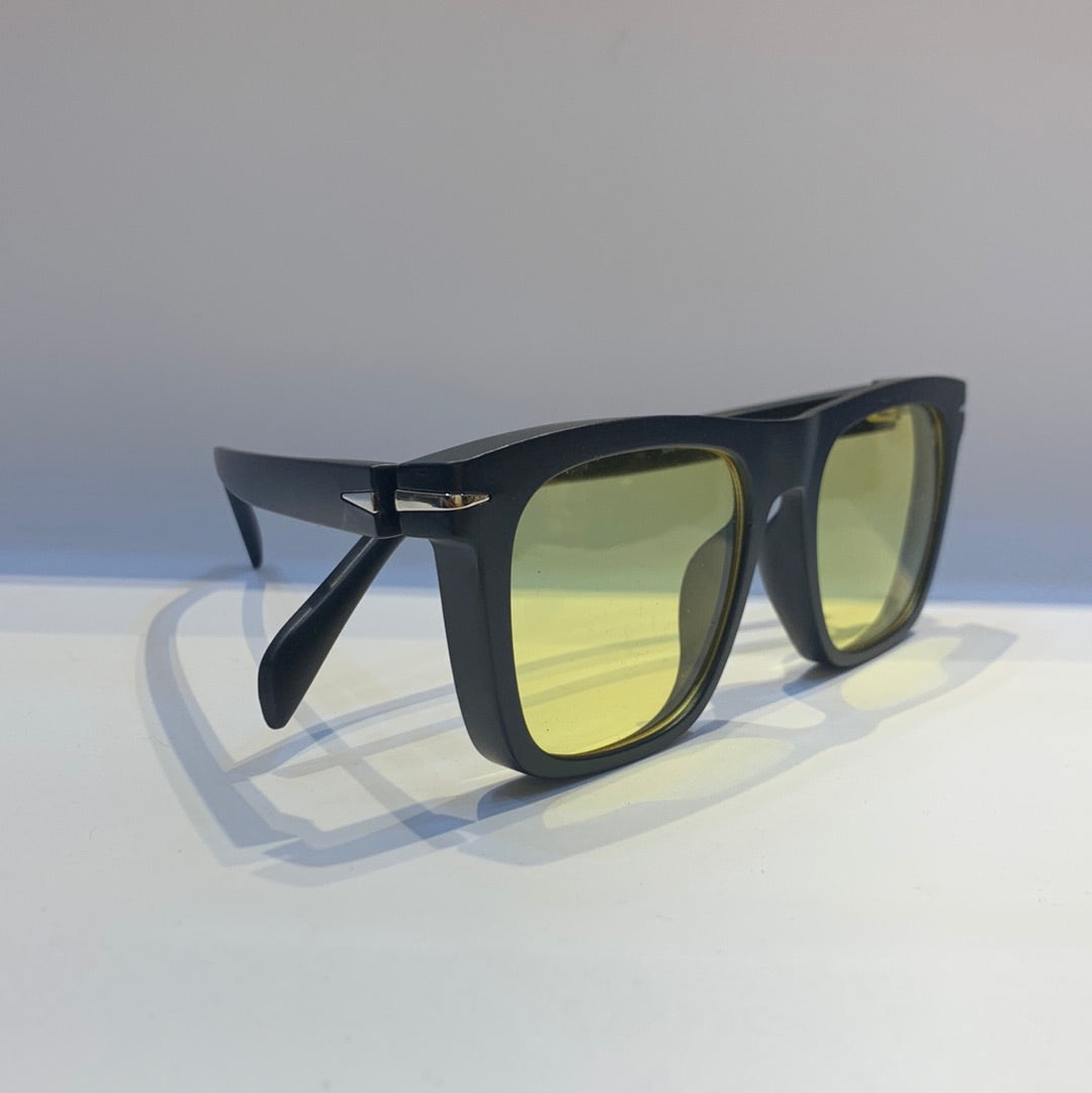 BD Matt  Black Frame Yellow Shade Sunglass UM1887C351 20-146