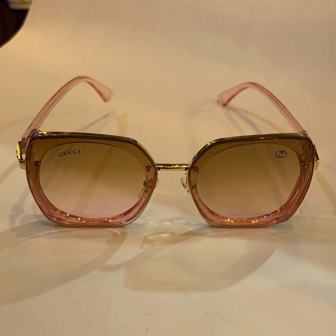 CUG Transipink frame brown pink shade sunglass B80-590 60 14-143