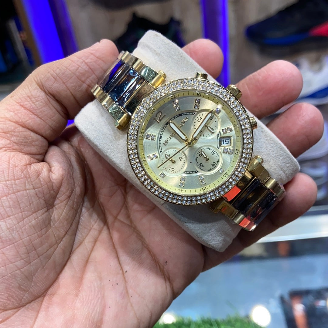 Cim Gold Leopard Chain Gold Dial Ladies Watch
