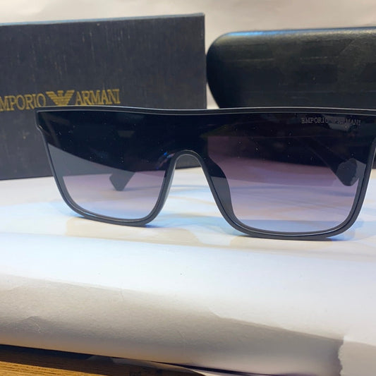 YAM Matte Black Frame Black Shade Unisex Branded Sunglasses EA4085 5616-141
