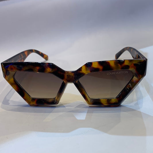 Uol Vl leopard print frame brown shade sunglass LH064 50 20-145