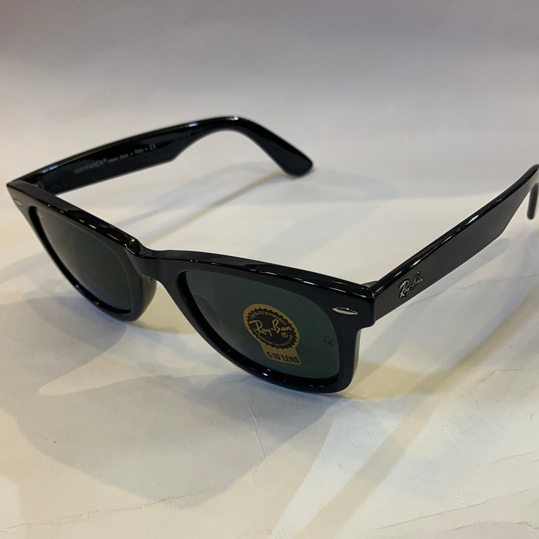 YAR RB Glossy Black Frame Black Shade Sunglasses RB2140 901 50 22 150 3N