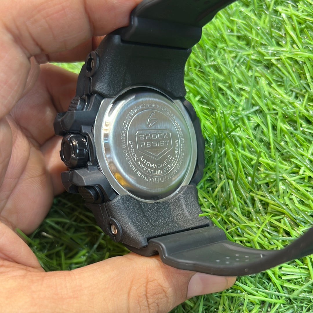 Hsg Triple Black Water Resistant Sports Watch with Original Box 500501