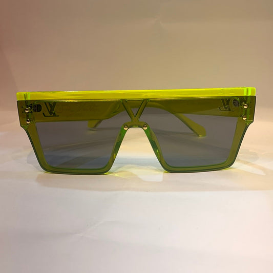UOL VL Neon Frame Black Shade Unisex Sunglass Z1583E 68 8-147