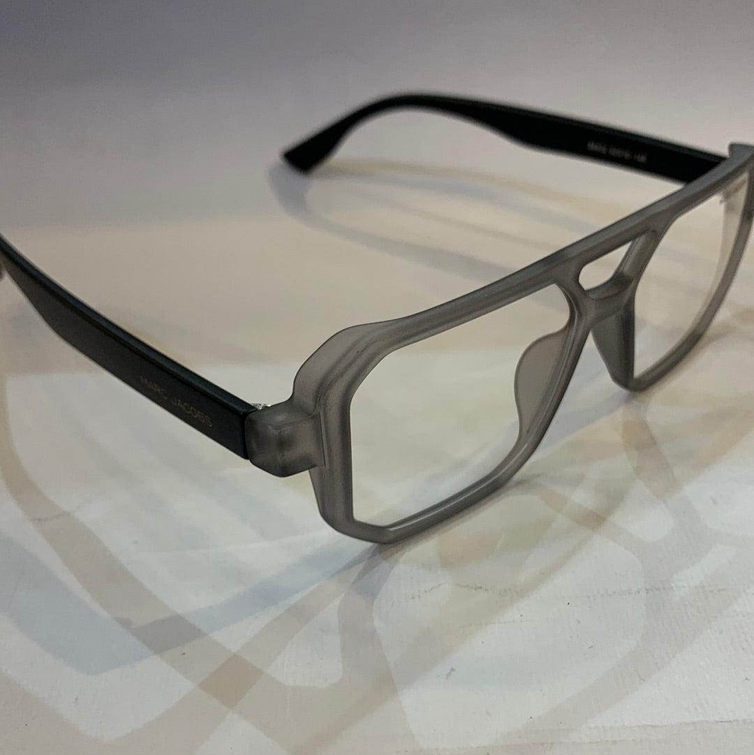 RAM Matte Grey Frame Black stick Transperent Shade Unisex Sunglasses 66802 52 16-145