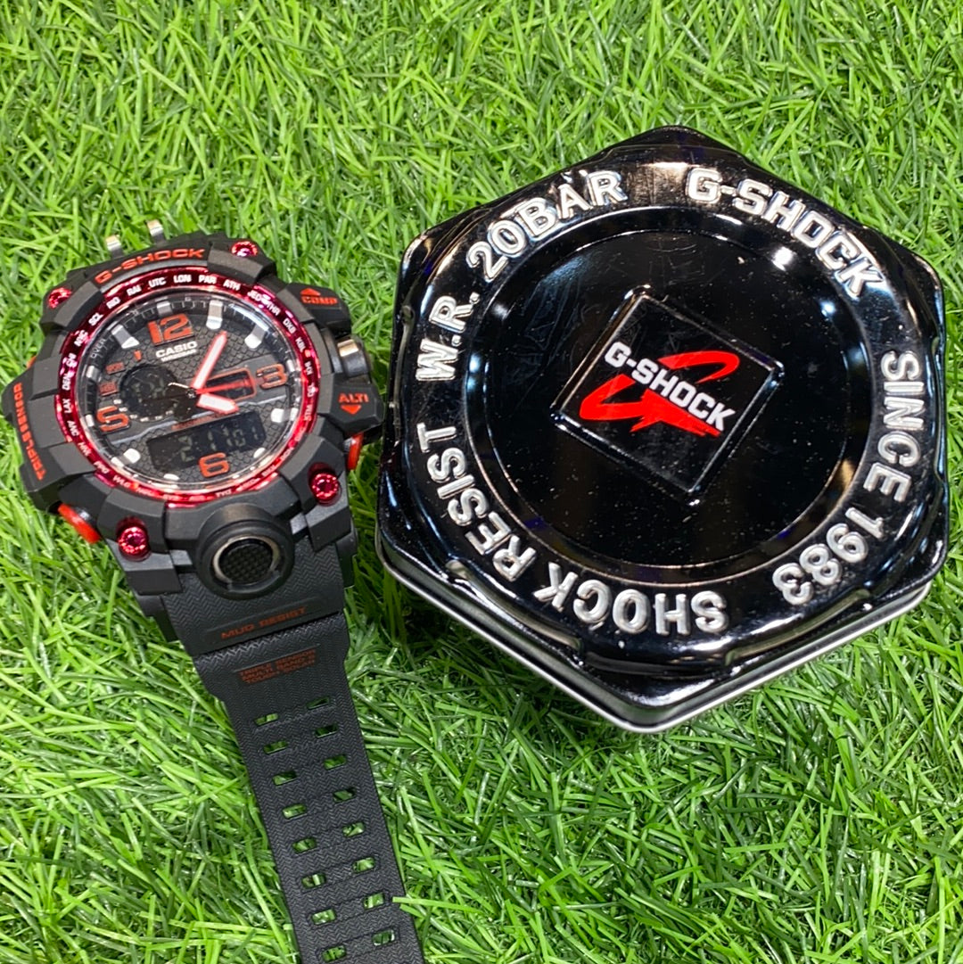 Red Black Colour Water Resistance Sports Watch