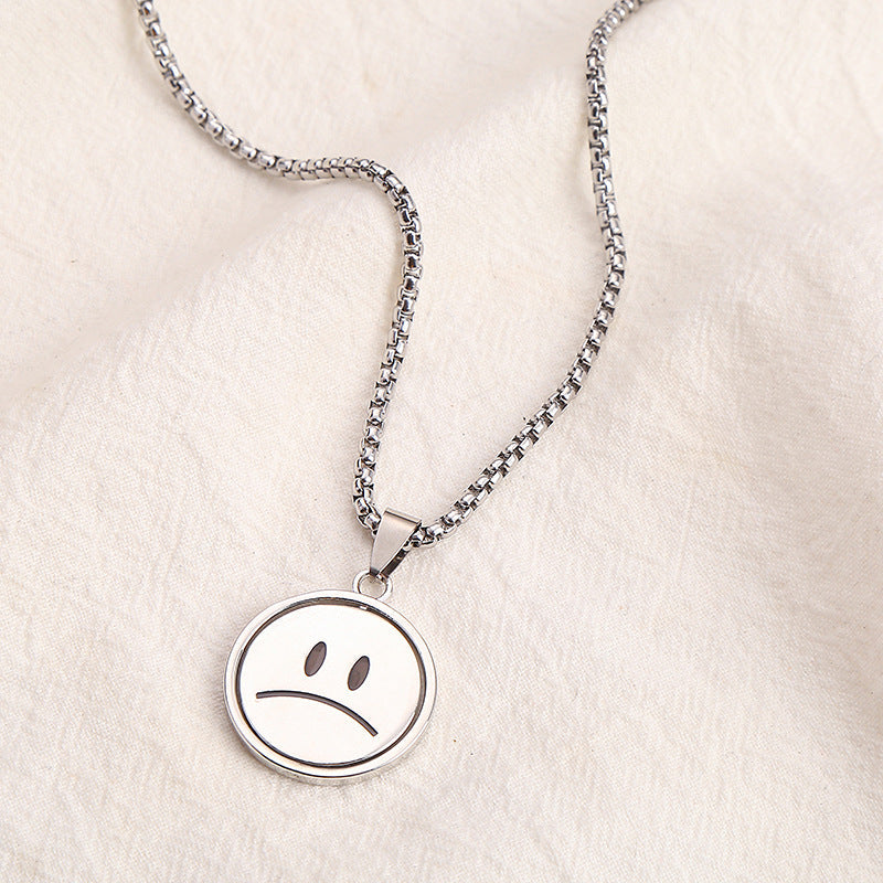 Sliver Korean Style Crystal Pendant Necklace Chain 50292