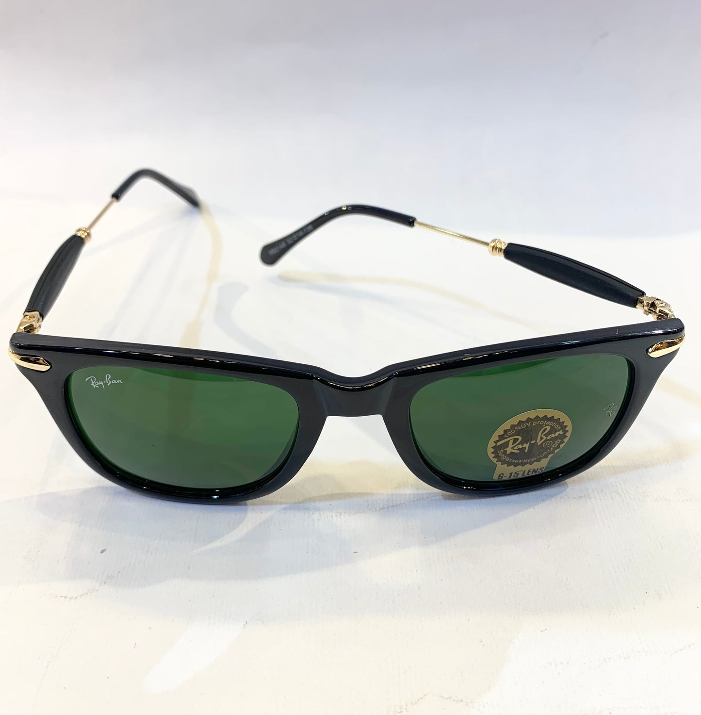 YAR RB Glossy Black Frame Green Shade Sunglasses RB2148 52 14-136