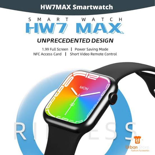 HW7 Max Smart Watch Bluetooth Calling Wireless Charging Wearfit Original with 1.99 Full Screen