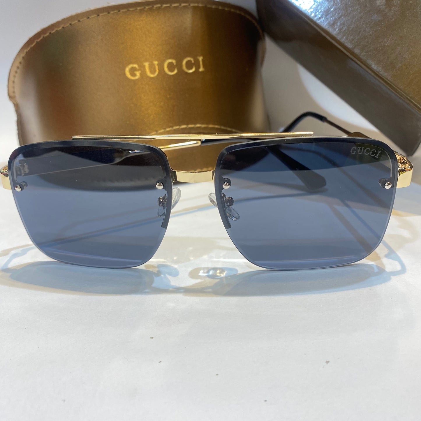 CUG Gold Frame Black Shade Unisex Branded Sunglasses