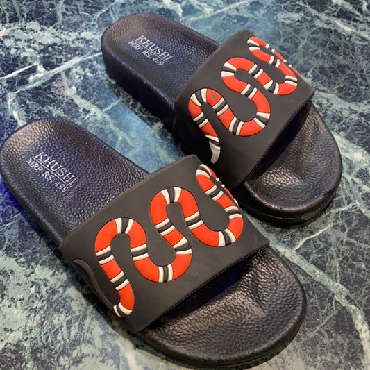 Black Red Snake Slipper (15112)