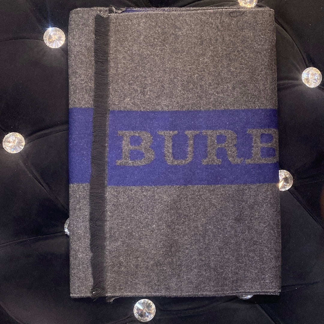 Bur Rub Grey Colour With Navy Blue Rub Logo Imported Muffler 49016