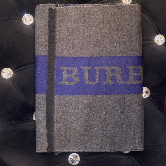 Bur Rub Grey Colour With Navy Blue Rub Logo Imported Muffler 49016