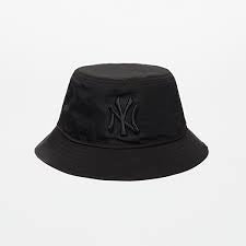 YN Black Cap Black Embroidery Bucket Hat 300200