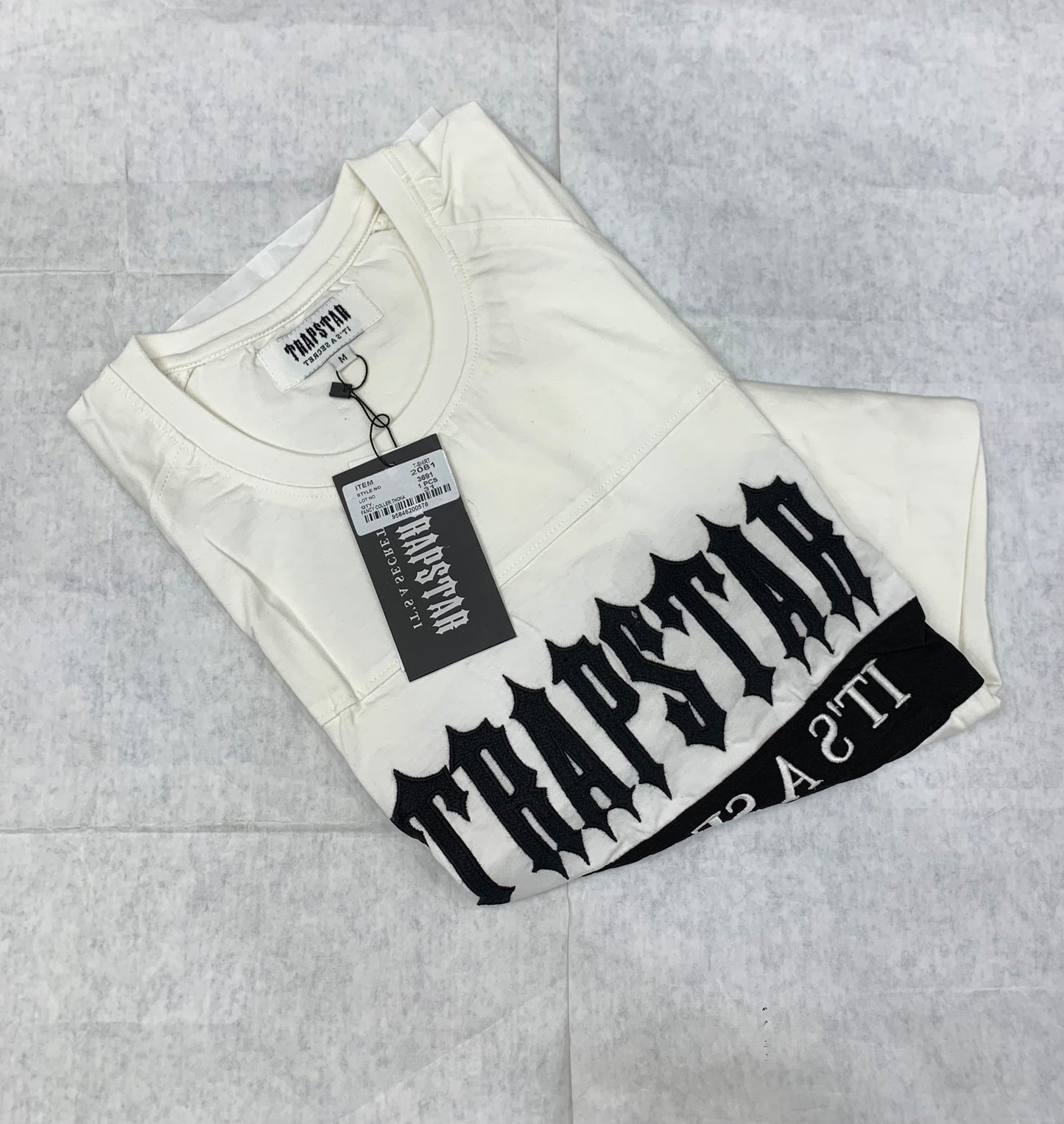 Tapstar White Colour With Front Embroidery Drop Shoulder Tshirt 50168