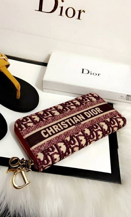OID Multiple Colour Monogram Print Zipper Ladies Clutch