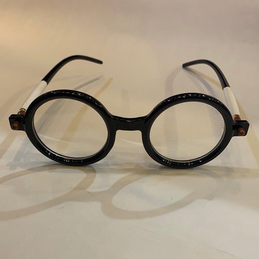 RAM black white frame transperent shade sunglass