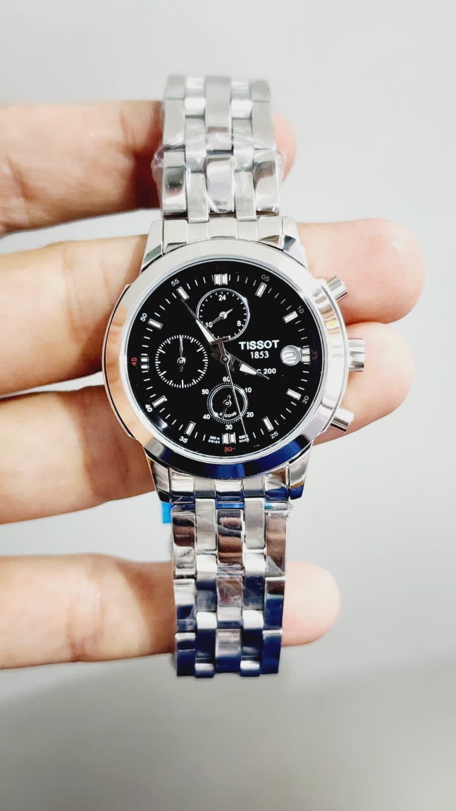 Sit Silver Chain Black Dial Ladies Watch 901245