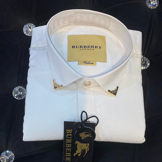 RUB BUR White Full Sleeves Party Formal shirt 110124
