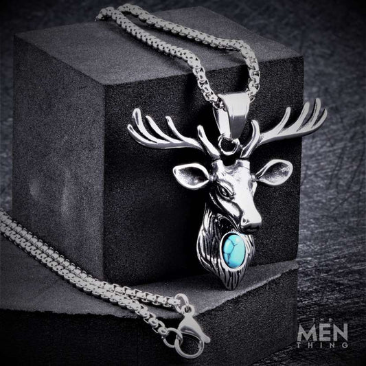 Sliver Deer Pendant Necklace Chain 50271