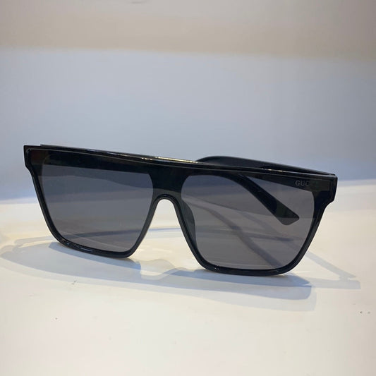 Cug Glossy Black Frame Black Shade Unisex Sunglass GG0268 59 14 145