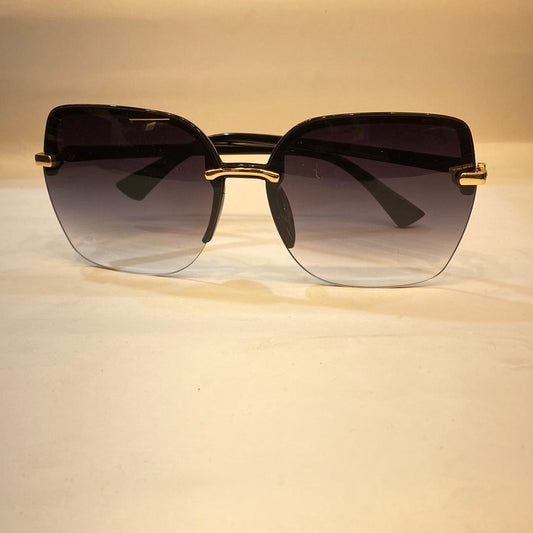 UOL Black Frame Black Shade Unisex Sunglasses A30110 63 13 143