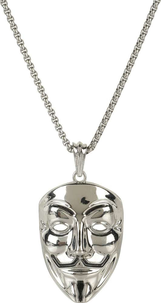 Sliver Face Pendant Necklace Chain 50273