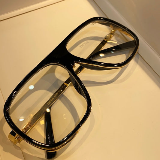Transparent Black Gold Branded Luxury Sunglasses 2672 58 16-141