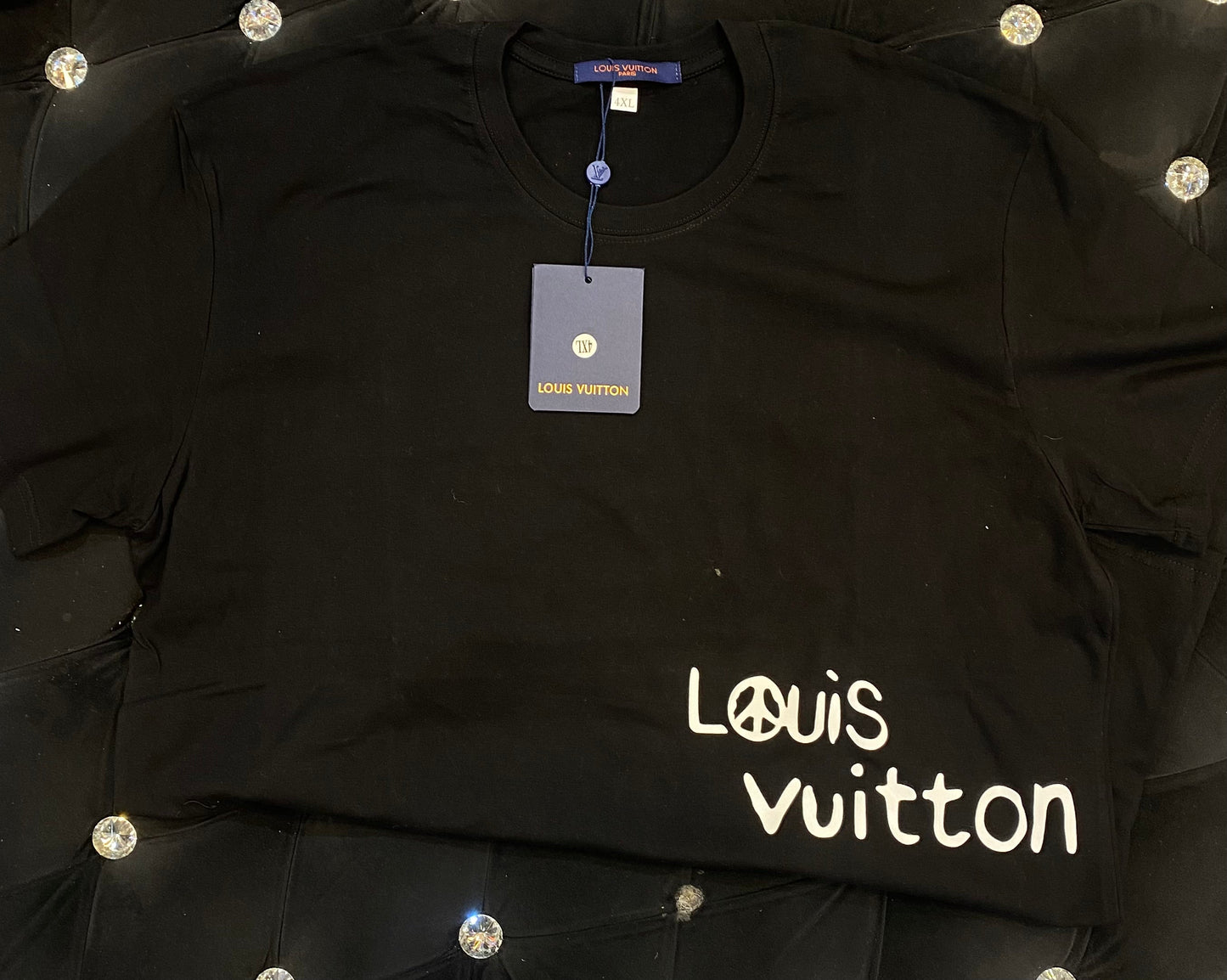 UOL VL Black Colour With UOL VL Multi Colour And Back Print  Lycra Cotton Fabric TShirt 781483