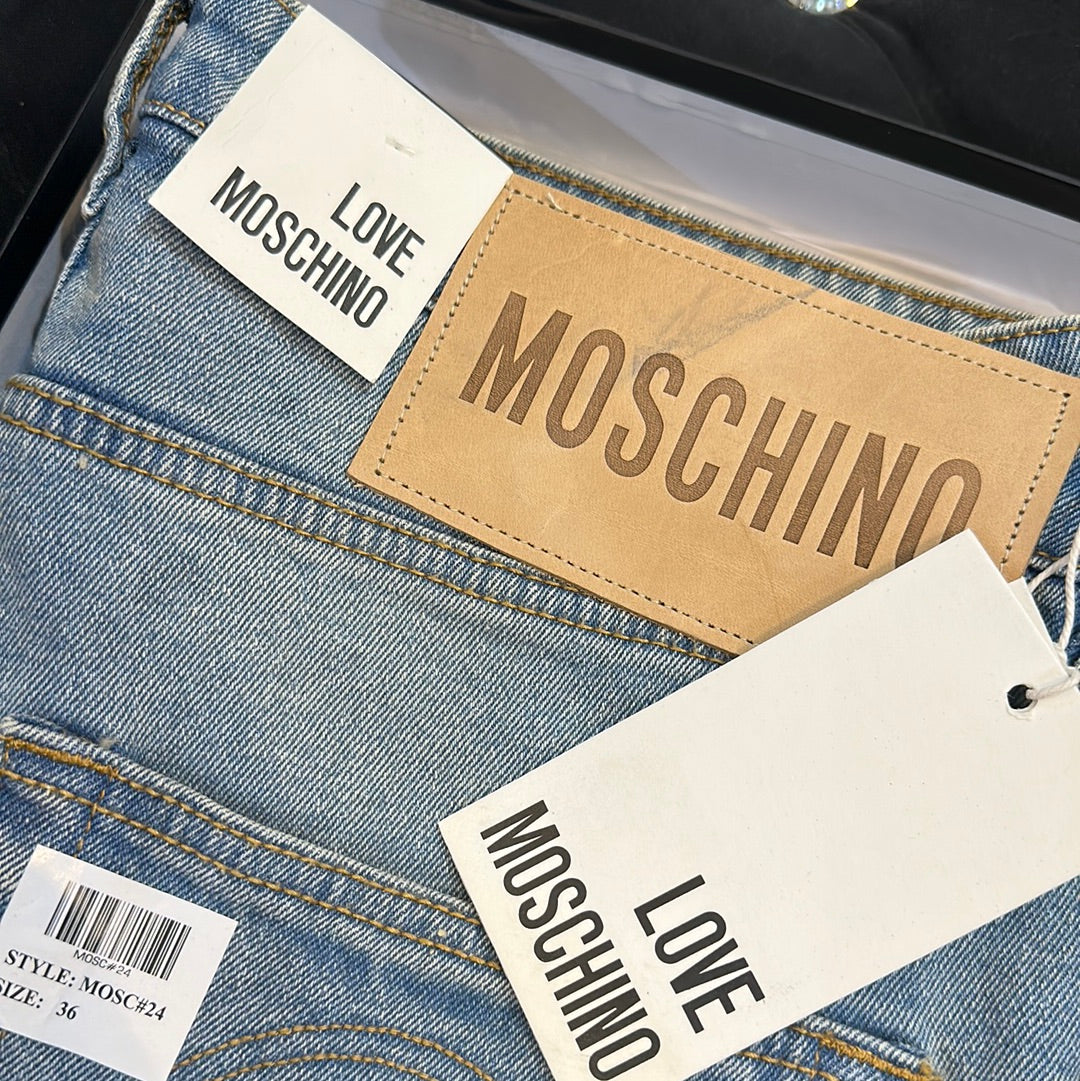 Som Light Blue Som Mos Embroidery Mens Hight Quality Men’s Straight Jeans 67092