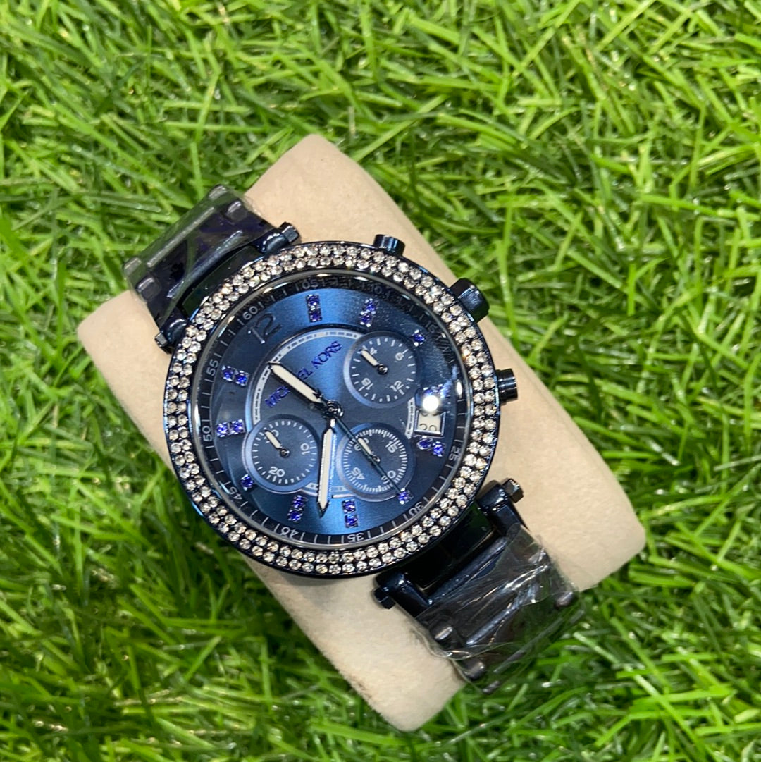 Blue Stud Blue Dial CIM Ladies Chain Watch