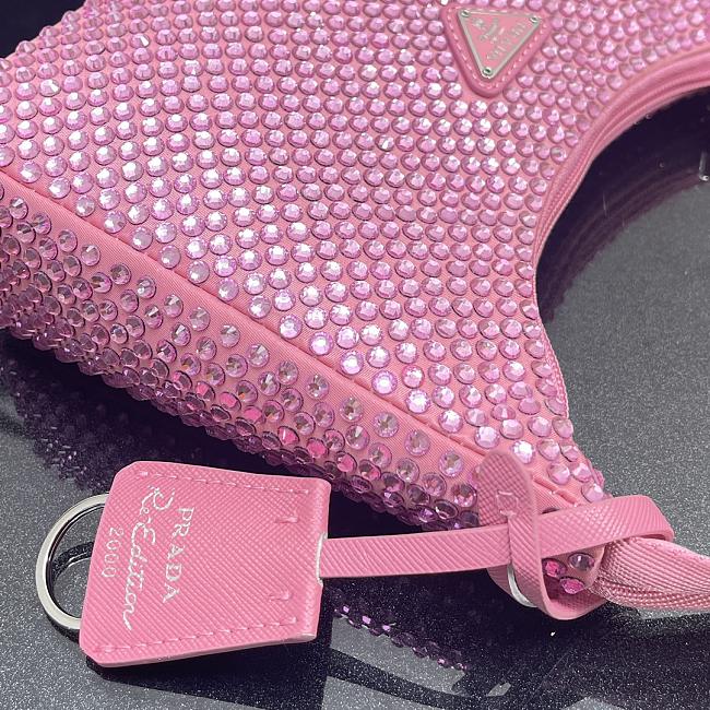 ARP PRA Pink Colour Satin Mini Bag With Artificial Crystal In Pink Ladies Hand Bag 2268