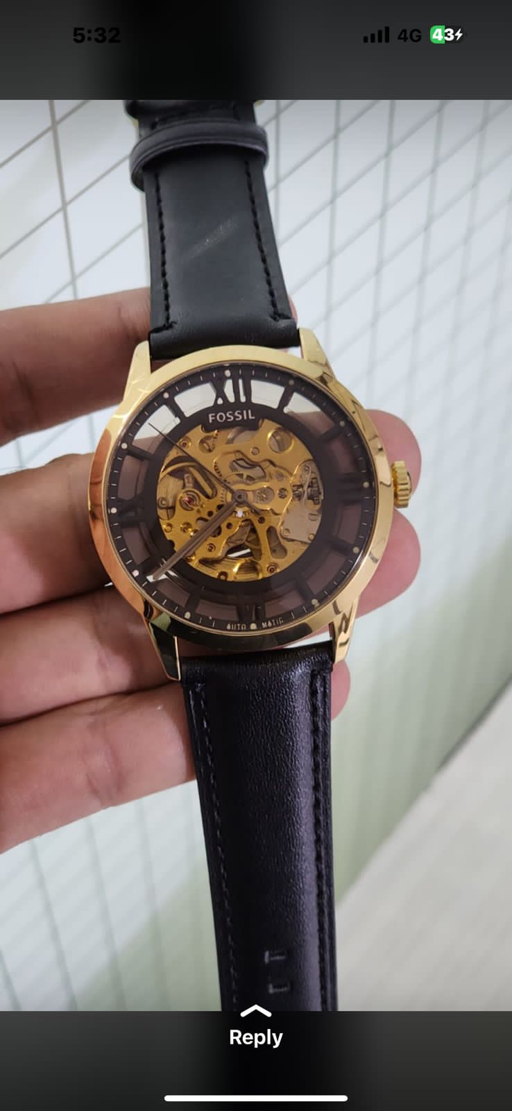 Sof Black Strap Black Dial Automatic Men Watch 901289