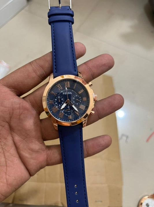 Sof Black Dial Blue Strap Chrono Watch For Men 400352