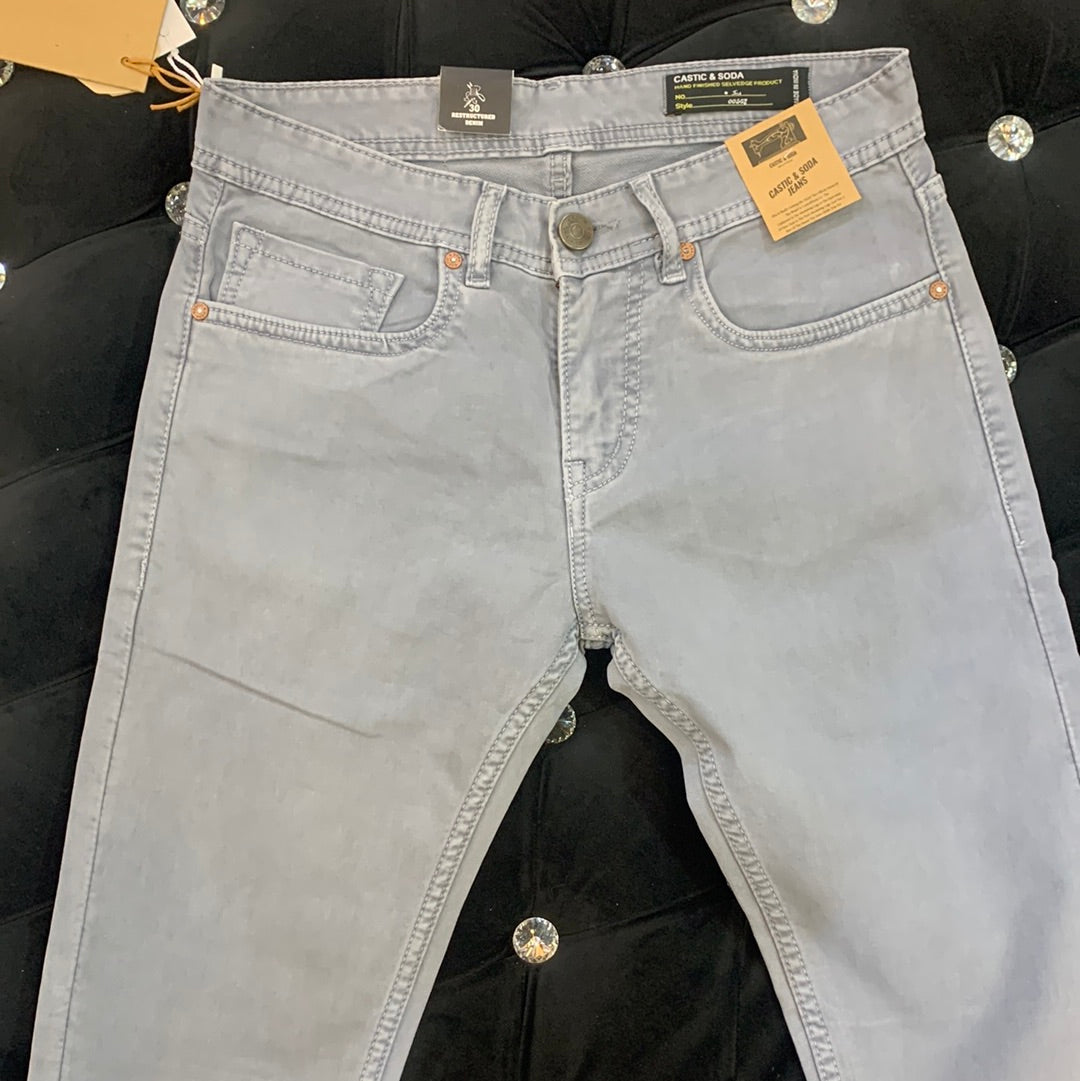 C&S Grey RFD Castic & Soda Trousers Pants Jeans 26028 AAA1