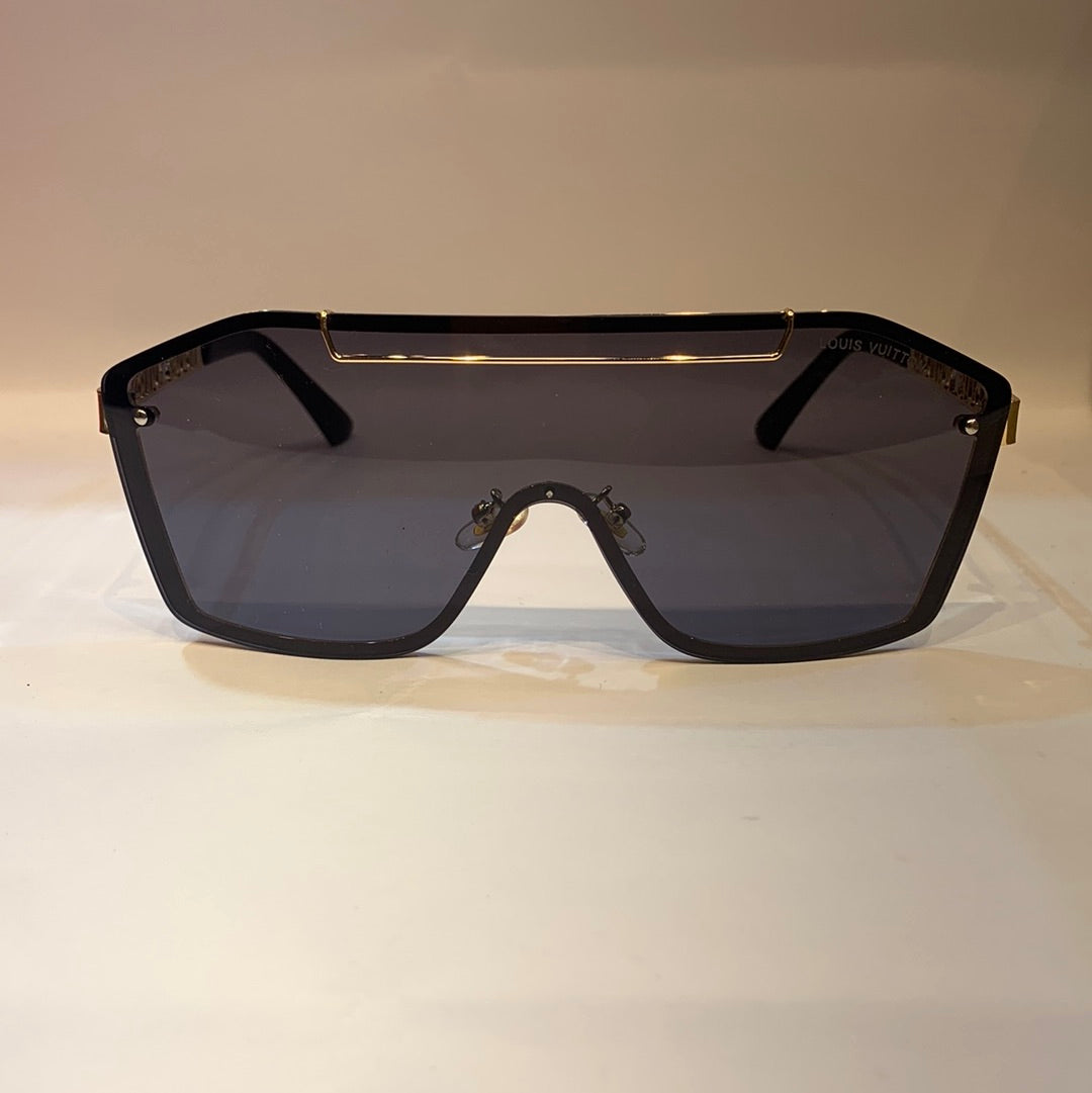 UOL VL Gold  Frame Black Shade With Print Unisex Sunglass 2229 54 17-140