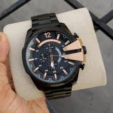 Eid Black Copper Chain Black Dial Jap Machinery Heavy Men's Watch