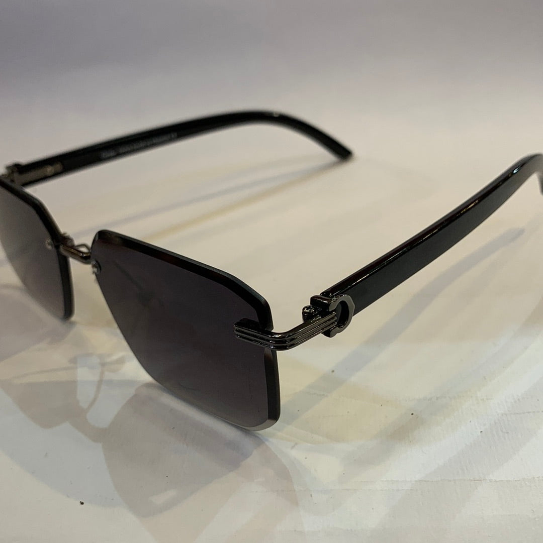 RAC Frameless black Shade black stick sunglasses