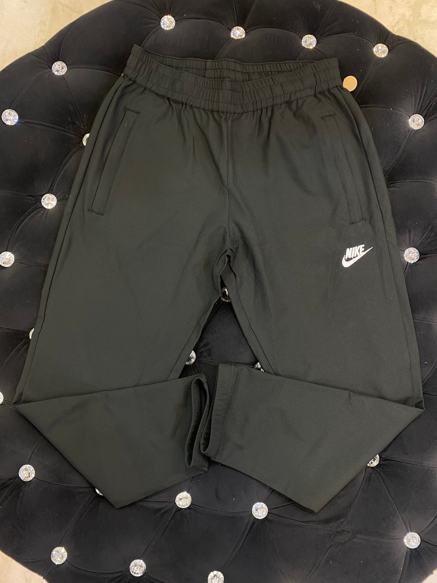 Kin Olive Green Colour Tri Lycra Straight Fit Kin Lower 9213900