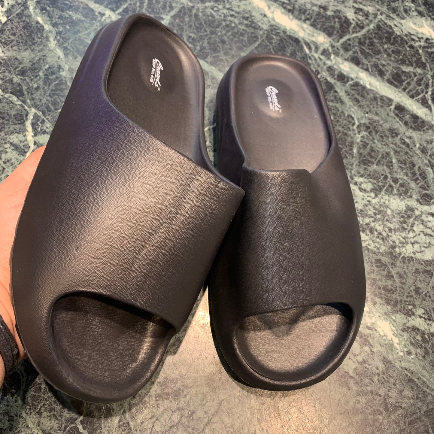 Black Fat Summer Slippers