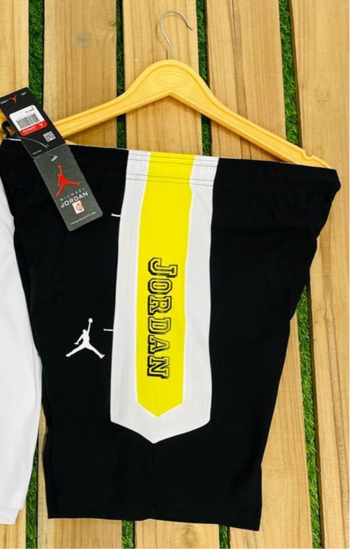 JOR ROJ Black Colour With Yellow Strip Ns Fabric Imported Shorts 108629