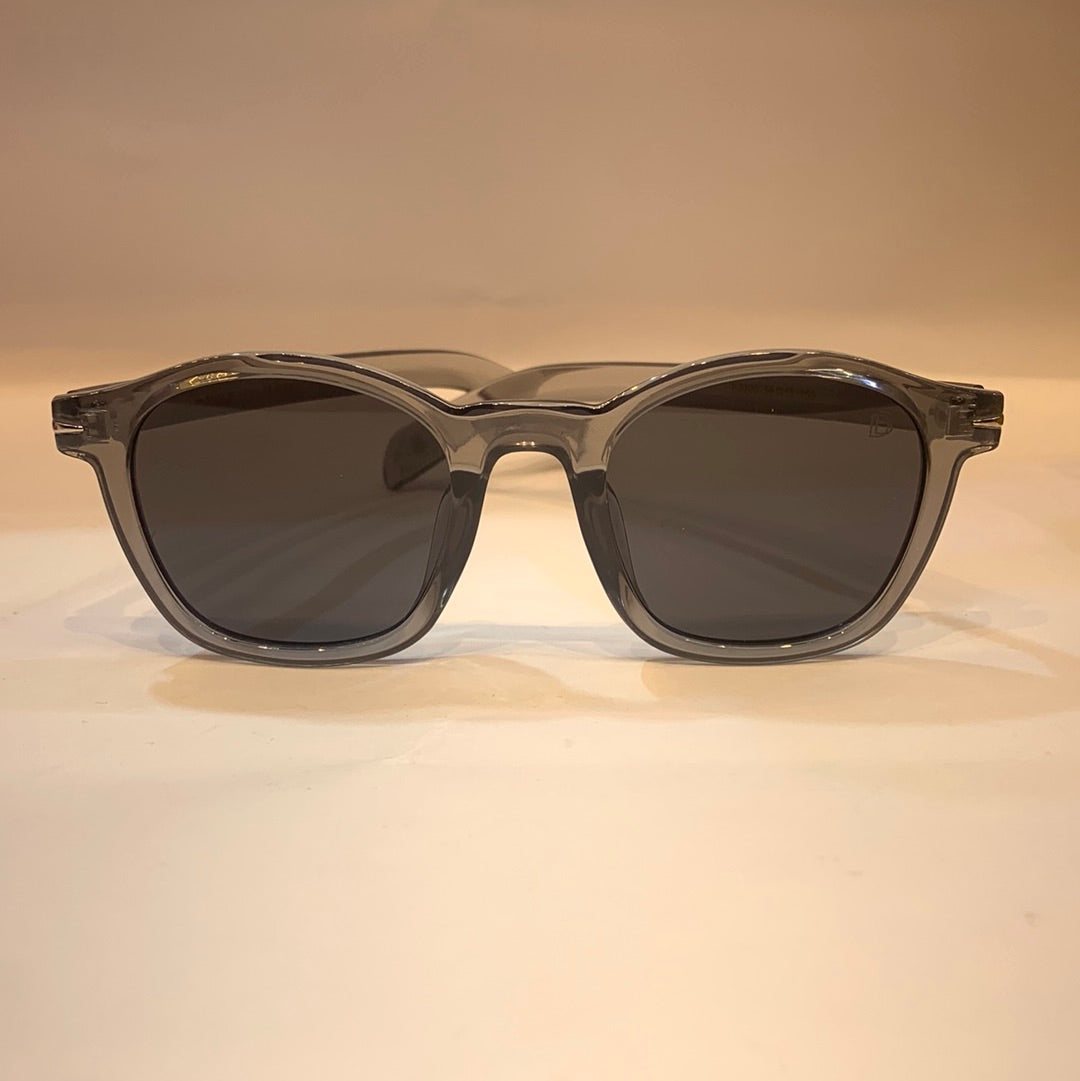 VID Glossy Grey Transparent Frame Grey Shade Unisex Sunglass B2205 55 15 150