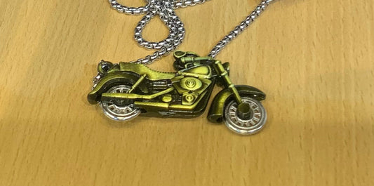 Sliver Bike Motorcycle Chain Pendant Necklace Chain 50306
